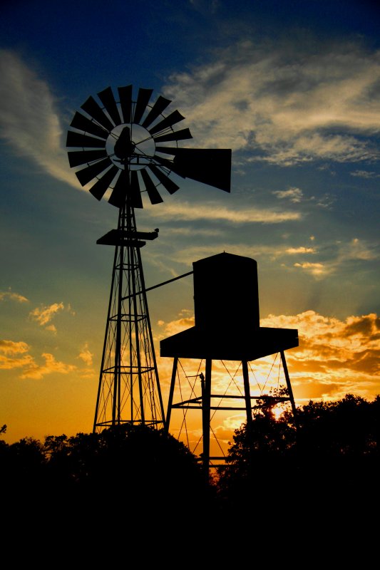 SUNSET WINDMILL