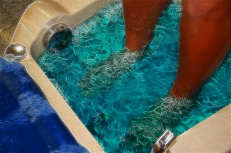S IS FOR SOAKING FEET IN A SPA BATH