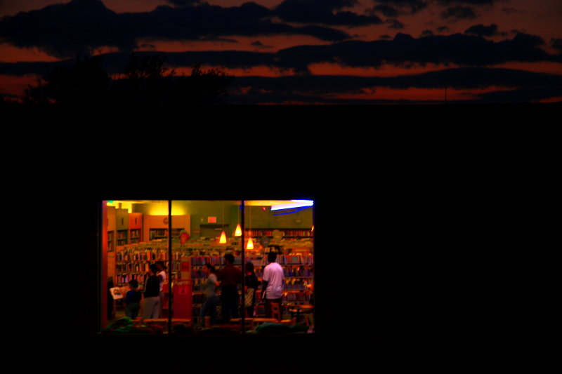 WINDOW AND CLOUDS AFTER SUNSET
