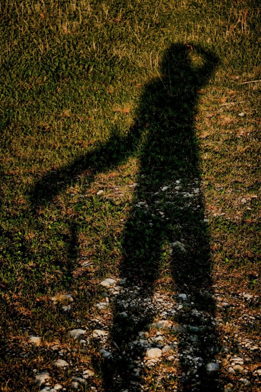 IM ONLY A SHADOW ON THE GROUND.