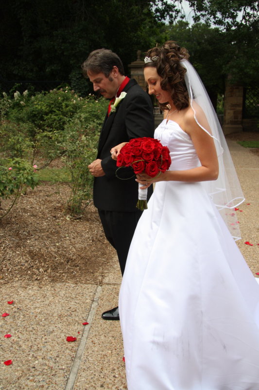 ANNA AND HER DAD GOING TO THE ALTER