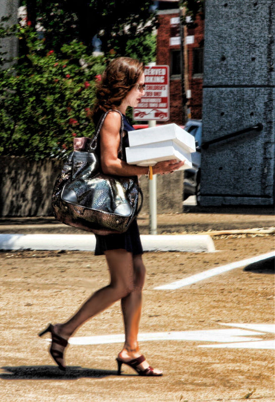 STEEL ARMS TO HOLD UP THAT STEEL HANDBAG