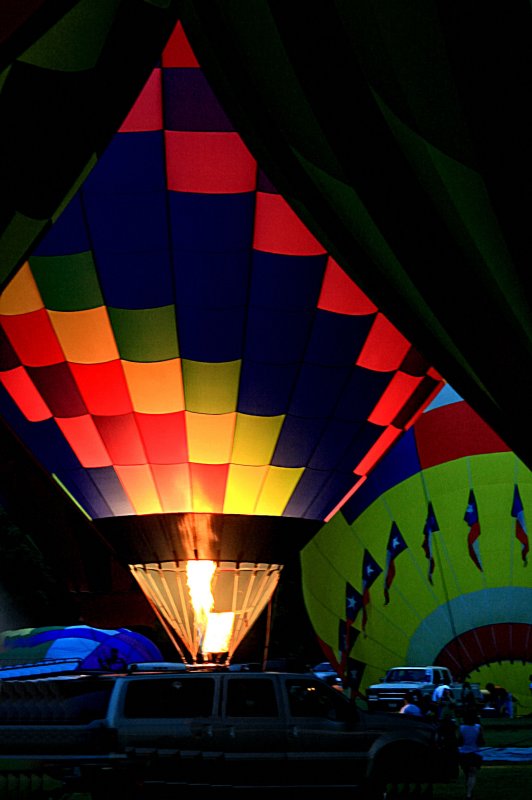 LOOKING BETWEEN THE BALLOONS