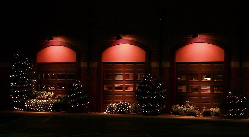 THREE GARAGE DOORS