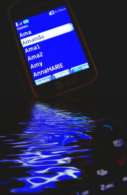THE END TO A GOOD CELL PHONE IS DROPPING IT IN WATER