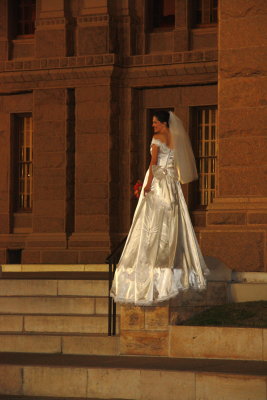 BRIDE ON A STOOP