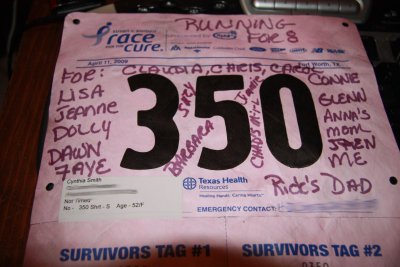 MY BIB FOR THE RACE - IT MAKES ME COMPLETE