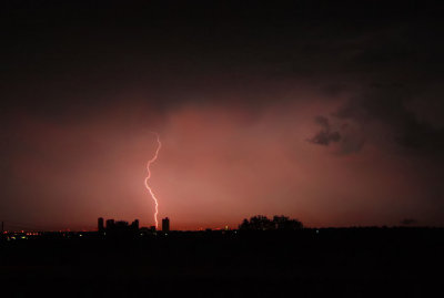 LIGHTNING AND DOWNTOWN FORT WORTH