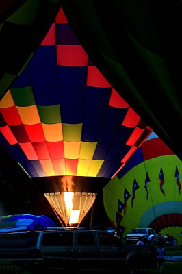LOOKING BETWEEN THE BALLOONS