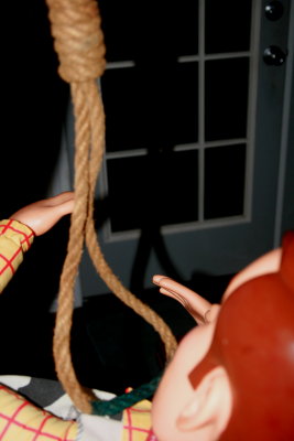 BIG WOODY IS SHOWN THE ROPE
