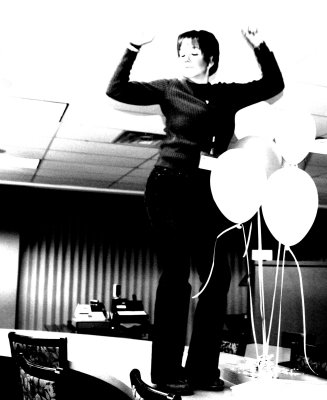 DANCING ON THE LUNCH BAR AT WORK