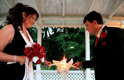 LIGHTING THE UNITY CANDLE