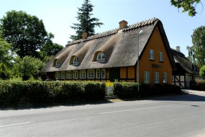 A typical house with a straw roof