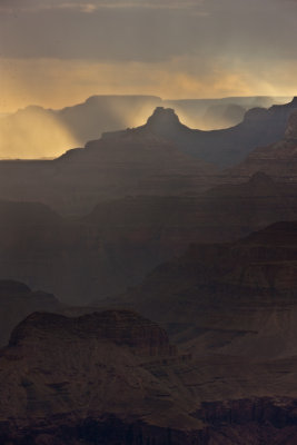 Zoroaster Temple from the South Rim of the Grand Canyon at sunset