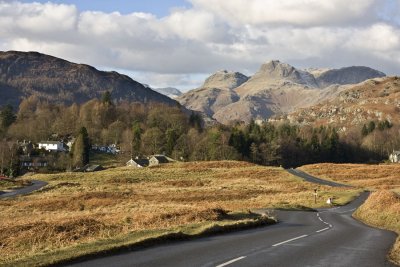 Langdale Pikes From Elterwater
