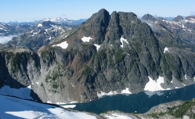 Views of Milla Lake from the Comox Glacier