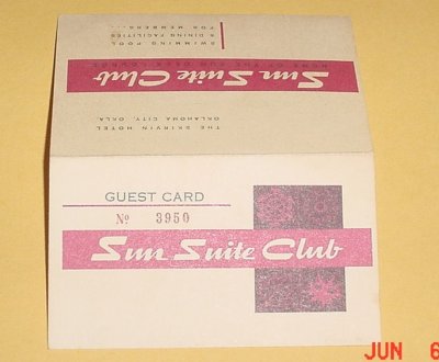 OK Oklahoma City Skirvin Sun Suite Club Card #20 a.jpg