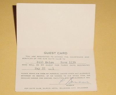 OK Oklahoma City Skirvin Sun Suite Club Card #20 b.jpg