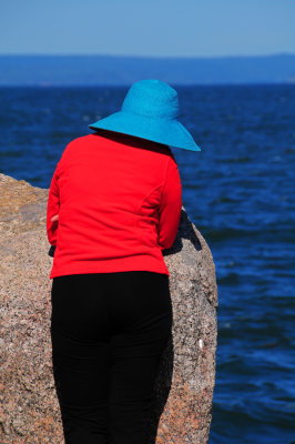 Lady In Blue Hat