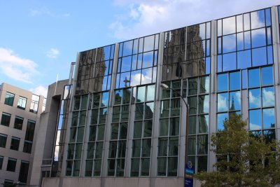 reflection of cathedral