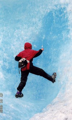 collecting glacial water from Mendenhall Glacier