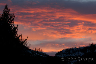 Sunset just out of Mammoth in YNP