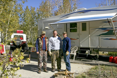 Steve, Chuck and Nate at muzzleloader deer camp