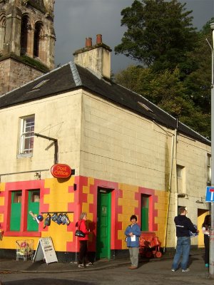 Waiting for the P.O. to open, Tobermory, Isle of Mull