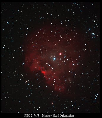 NGC-2174-5 in The Monkey Head Nebula Orientation