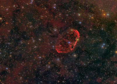 The Crescent Nebula - NGC 6888, C27, Sharpless 105 - 970pix version