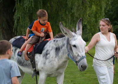Ben and Cousin David riding Gala