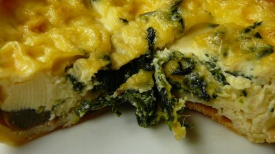spinach & mushroom quiche