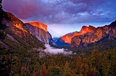 Tunnel View at Sunset