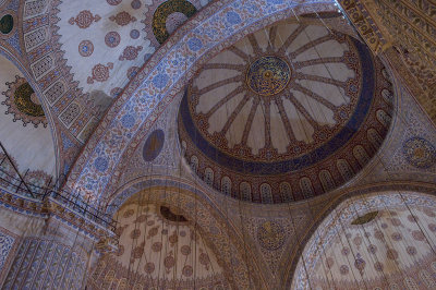 Domes inside the Blue Mosque