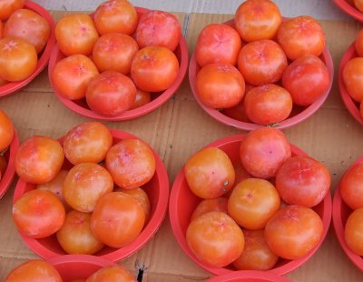 Persimmons sold on the street