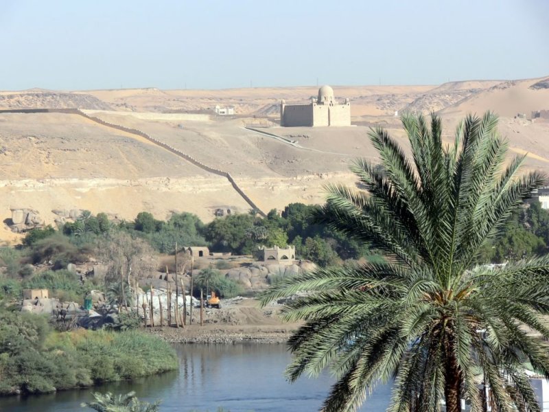 The Mausoleum of  Aga Khan on the west bank of the Nile