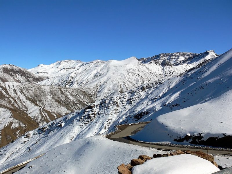 The Pass Through the High-Atlas Mountains in Morocco