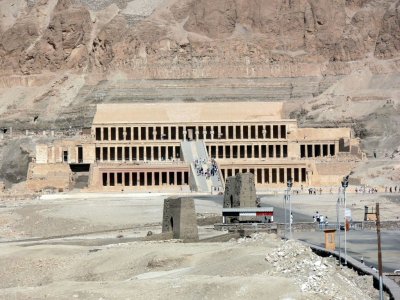 The main building at the mortuary complex of the female pharaoh Hatshepsut