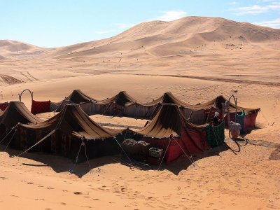 A Bedouin Camp in the Desert