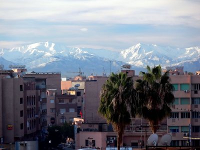 The High-Atlas Mountains as Seen from Marrakech