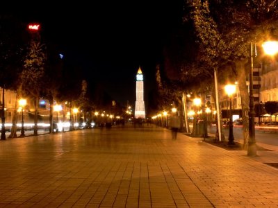 Avenue Habib Bourguiba at Night