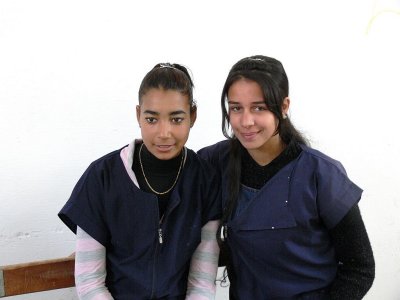 Two Girls From the High School We Visited