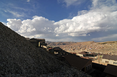 Looking out at Potosi from Cerro Rico