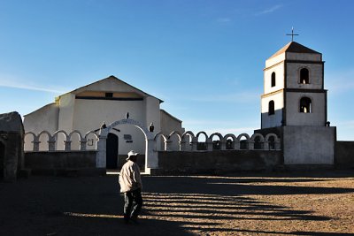 Iglesia San Juan Bautista in Tahua on the northern shore of the Salar de Uyuni.