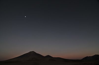 Desert sunset south of Salar de Uyuni