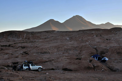After a cold night of camping on the altiplano