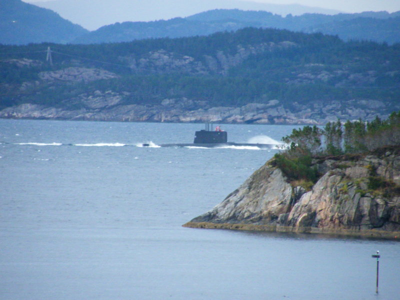 Norwegische Uboot-Norsk ubt i Hjeltefjorden nr Rongsund