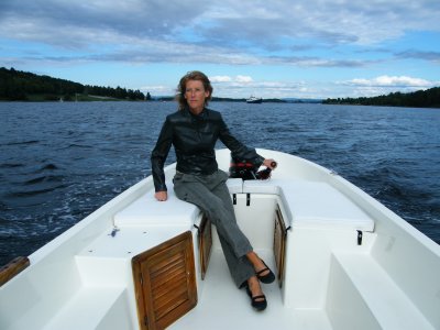 Gro onboard the San Boat Balikci -in the Oslo Fjord - Norway