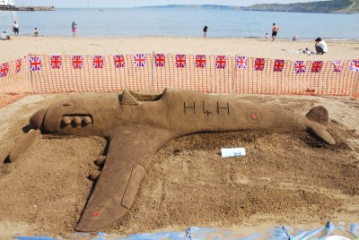 Aircraft Model in sand on Scarborough beach