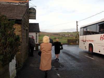 Coming out of The Roebuck Inn after The AEU christmas dinner